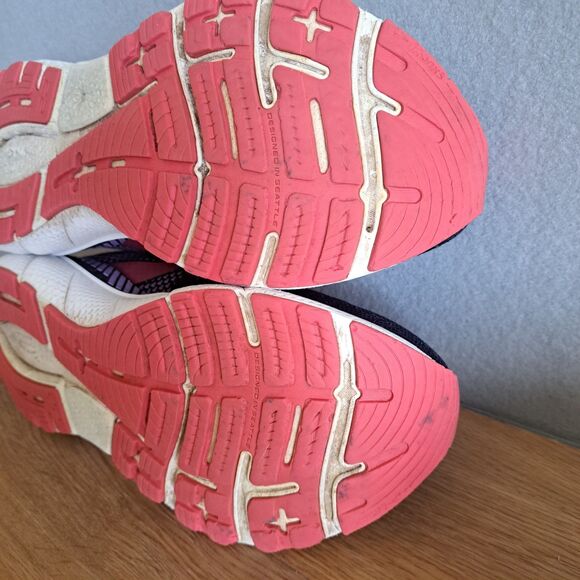 Brooks Adrenaline GTS 22 Womens 8.5 40 Medium Running Shoe Sneaker Black Purple - Picture 13 of 15